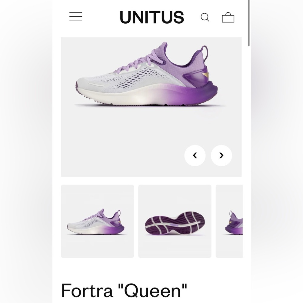 Unitus Fortra “Queen” Purple and White Athletic Sneakers tennis shoes